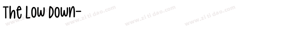 The Low Down字体转换